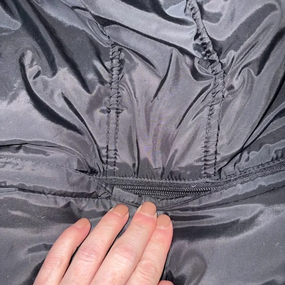 Betsey Johnson Charcoal  Puffer Jacket with Faux Fur Hood - Picture 8 of 9